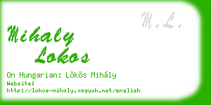 mihaly lokos business card