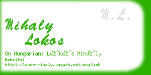 mihaly lokos business card